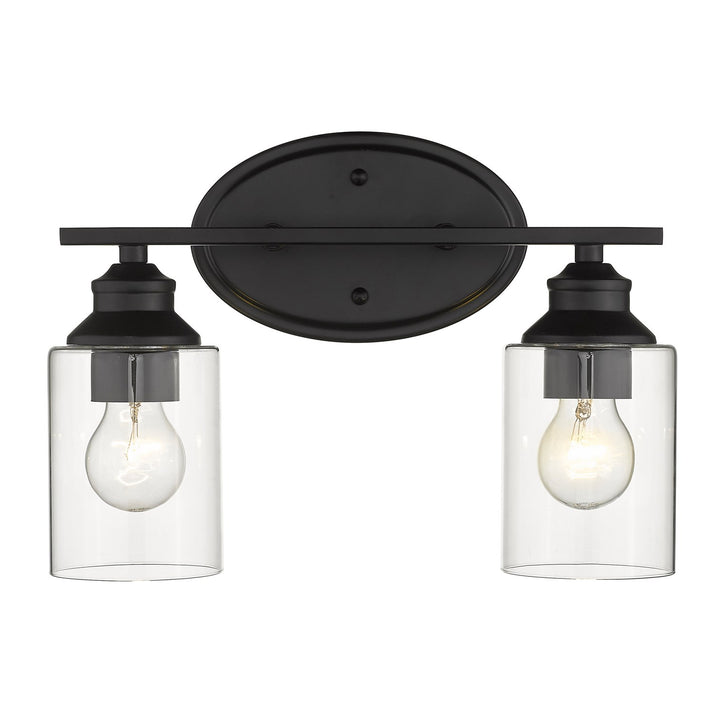 2-Light Matte Black Vanity
