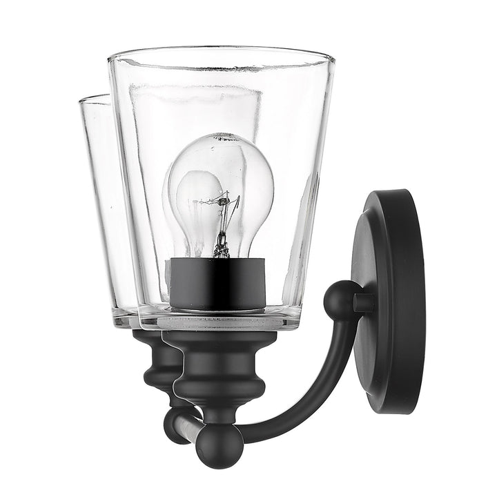 2-Light Matte Black Vanity