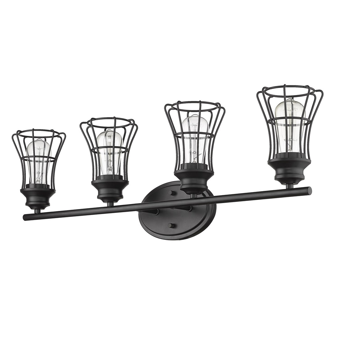 4-Light Matte Black Vanity by Acclaim Lighting