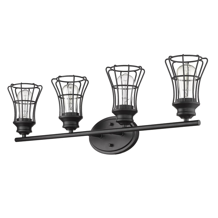 4-Light Matte Black Vanity by Acclaim Lighting