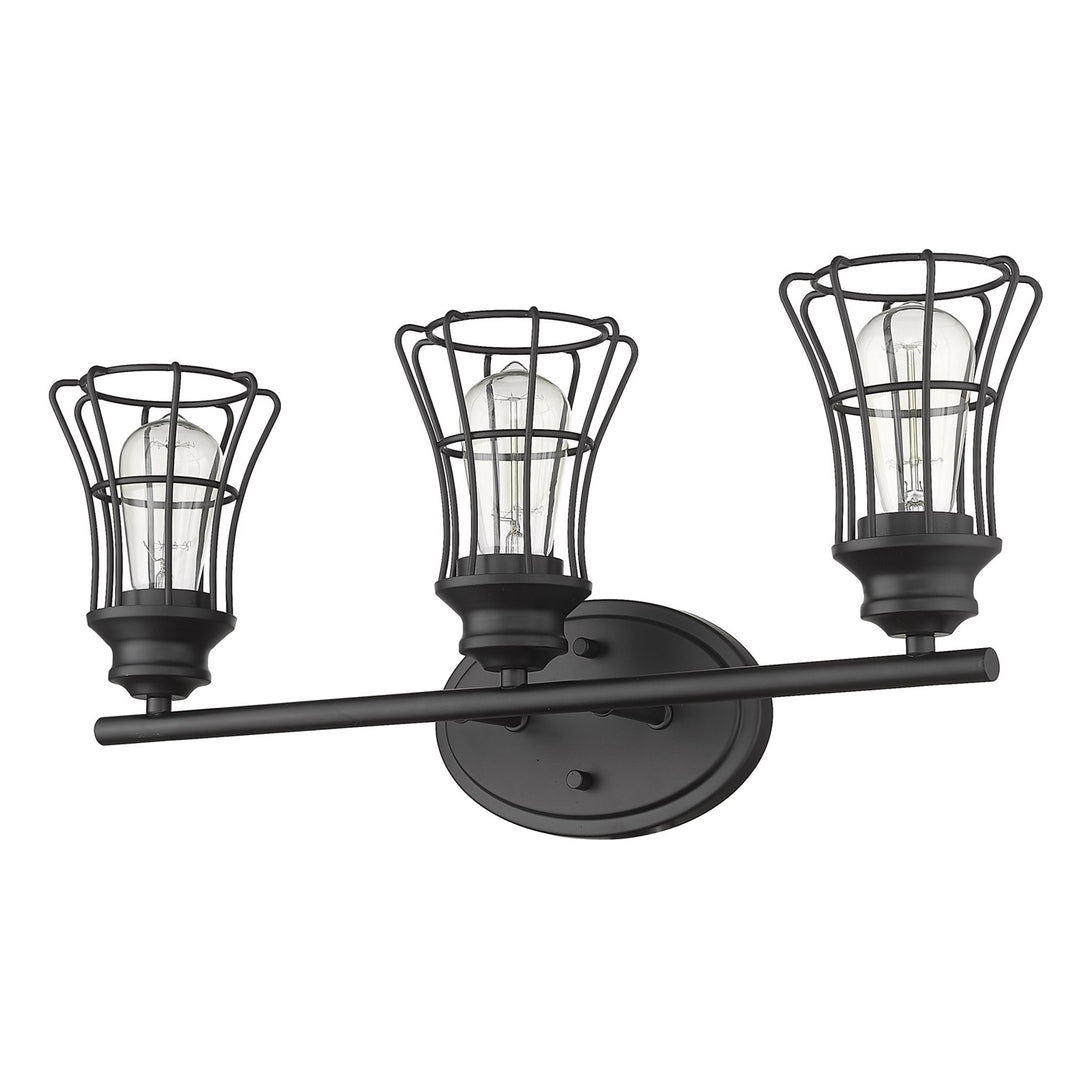 3-Light Matte Black Vanity by Acclaim Lighting