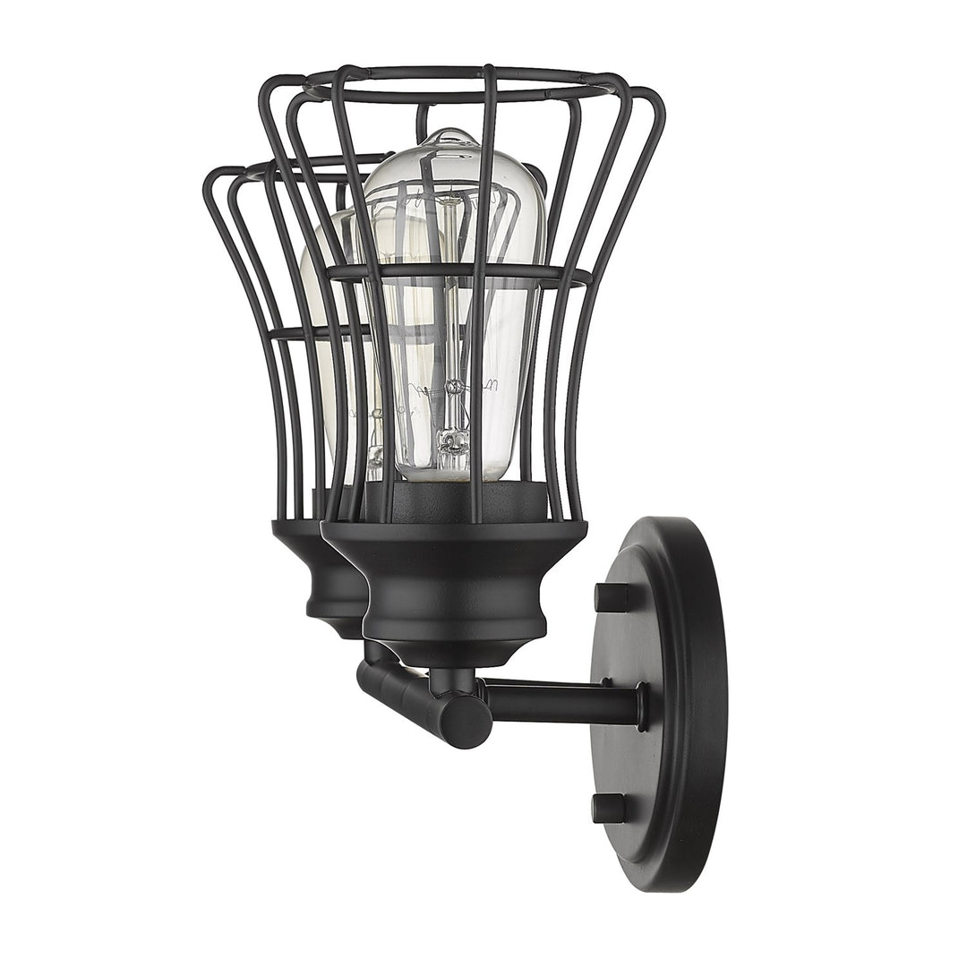 2-Light Matte Black Vanity