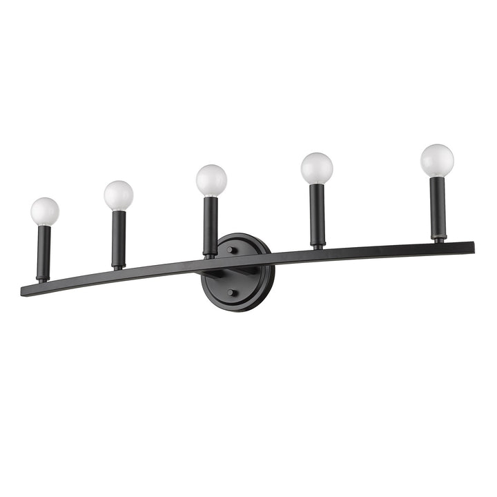 5-Light Matte Black Vanity by Acclaim Lighting