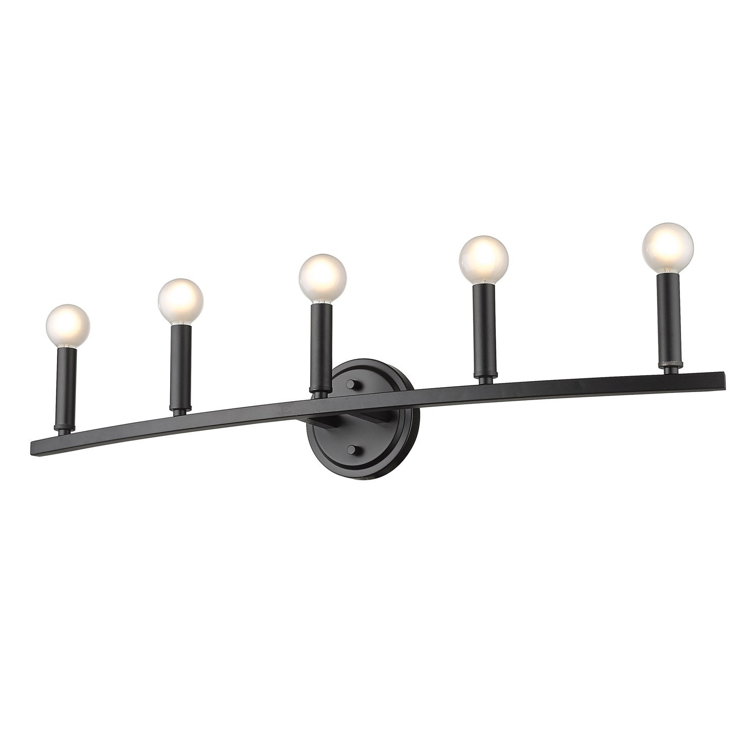 5-Light Matte Black Vanity