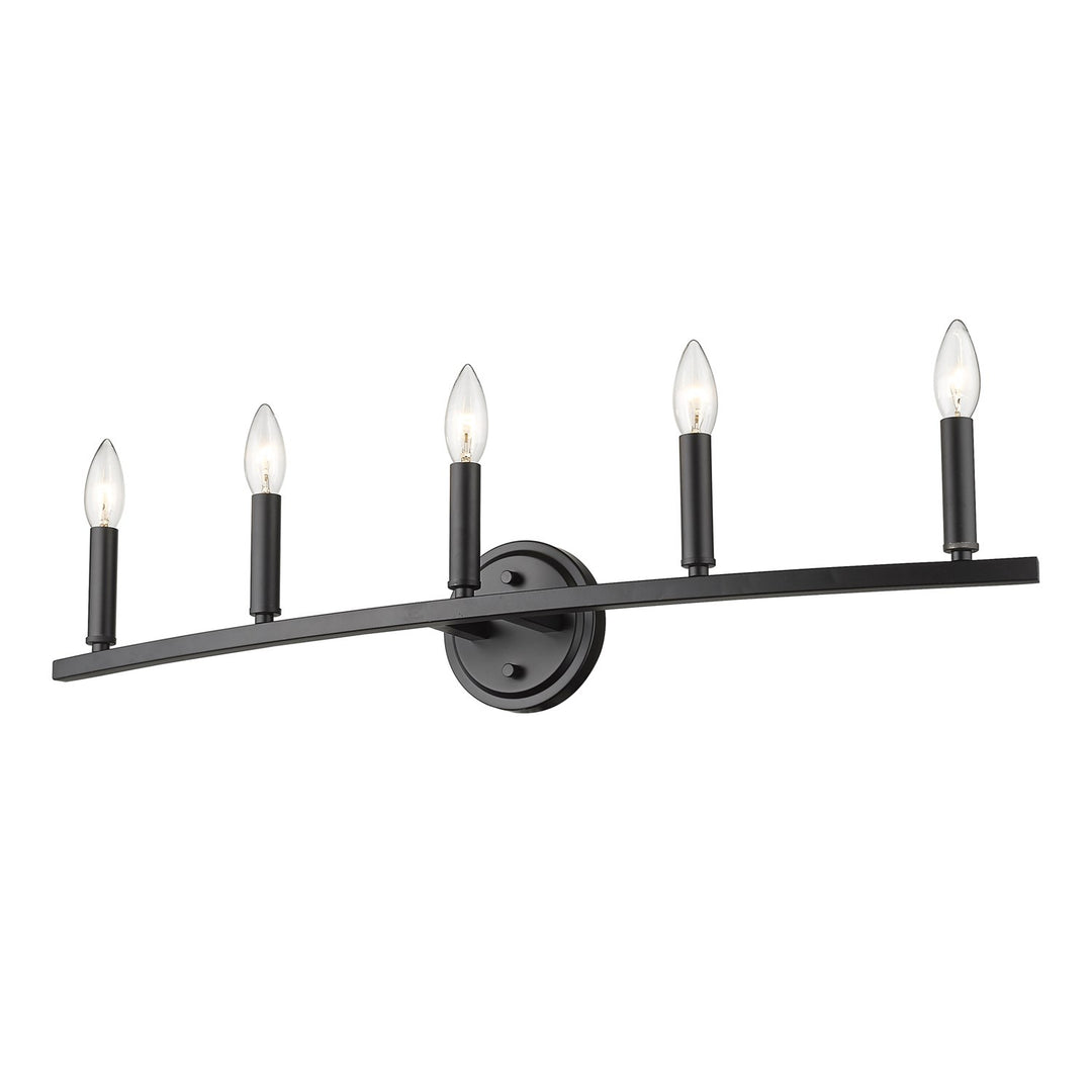 5-Light Matte Black Vanity