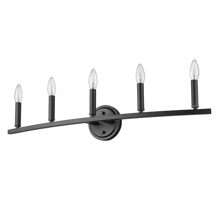 5-Light Matte Black Vanity