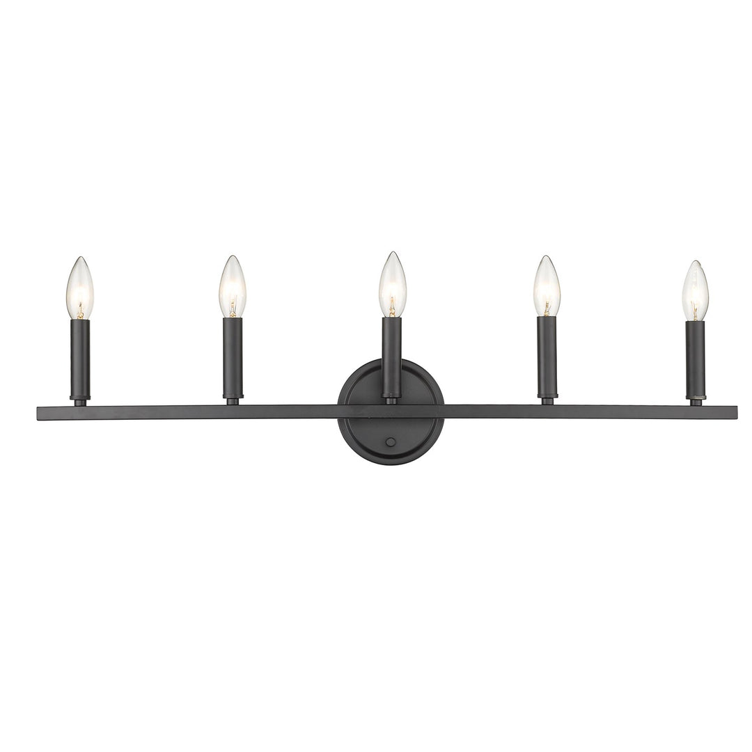 5-Light Matte Black Vanity