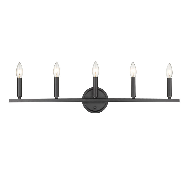 5-Light Matte Black Vanity