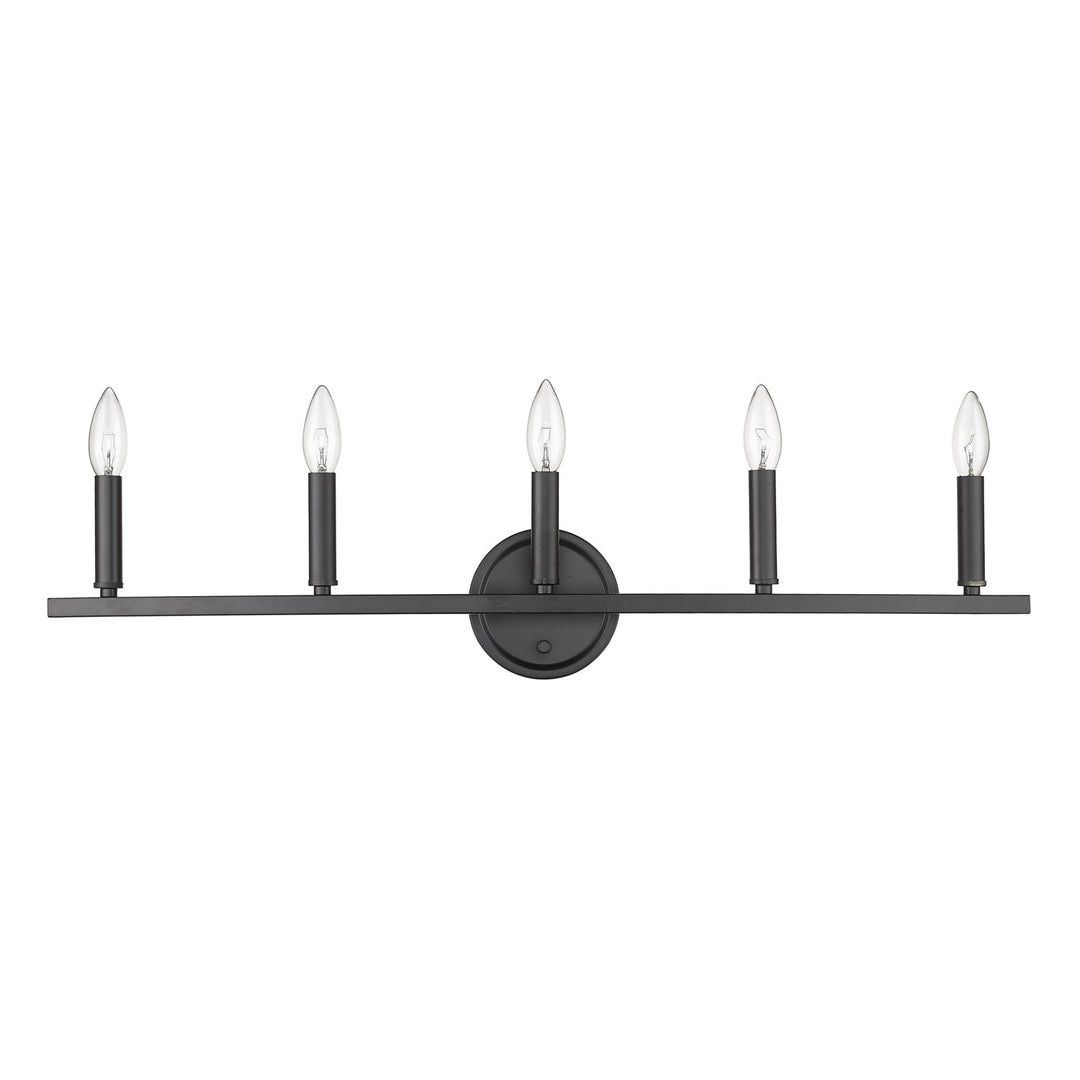5-Light Matte Black Vanity