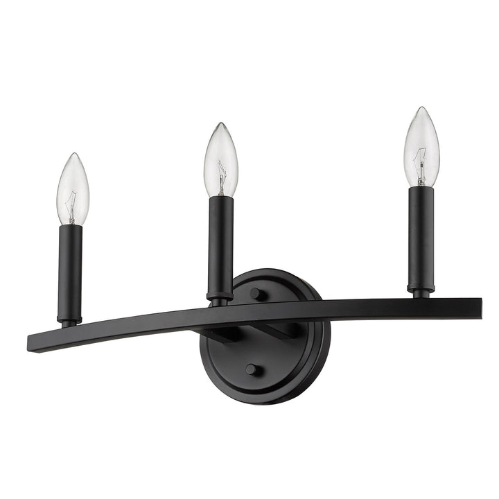 3-Light Matte Black Vanity by Acclaim Lighting