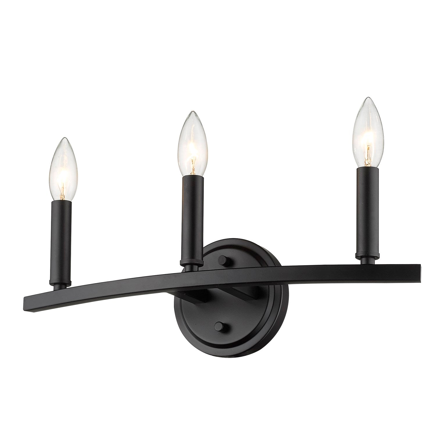 3-Light Matte Black Vanity