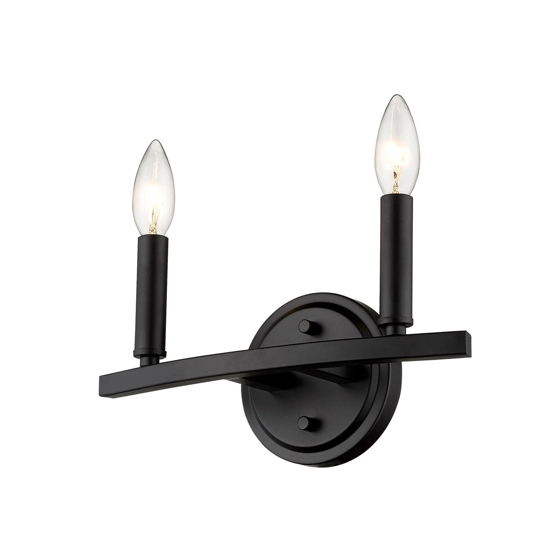 2-Light Matte Black Vanity