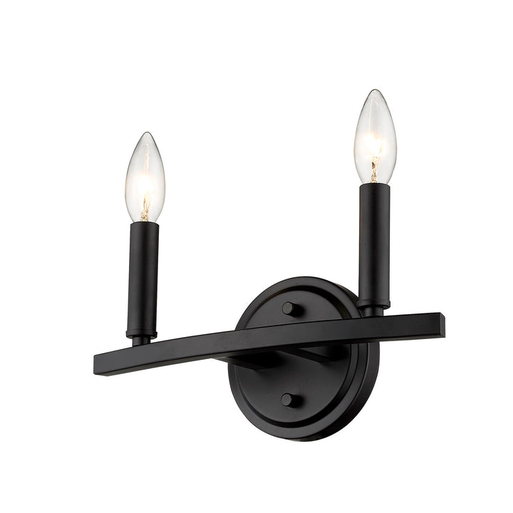 2-Light Matte Black Vanity