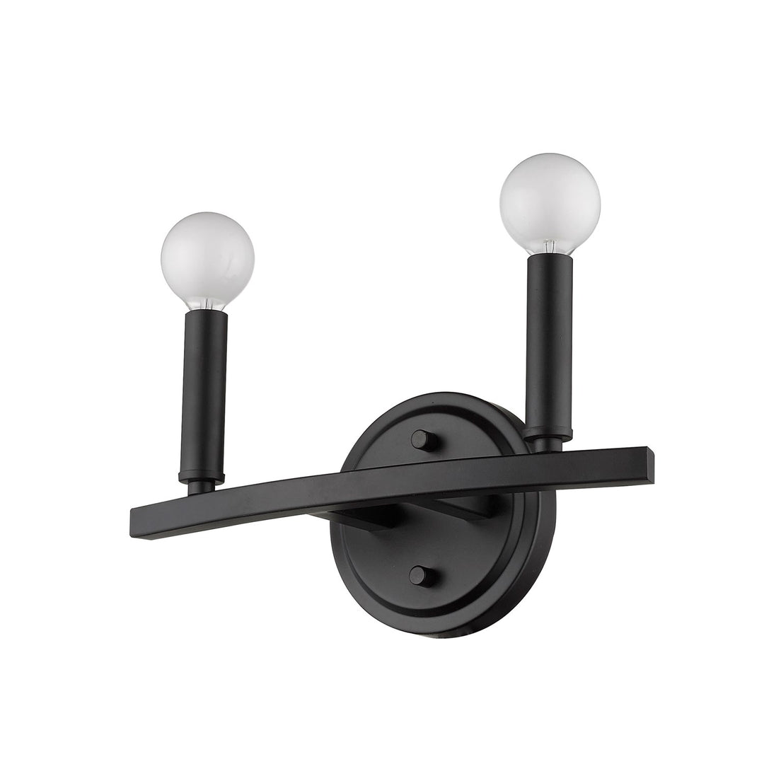 2-Light Matte Black Vanity