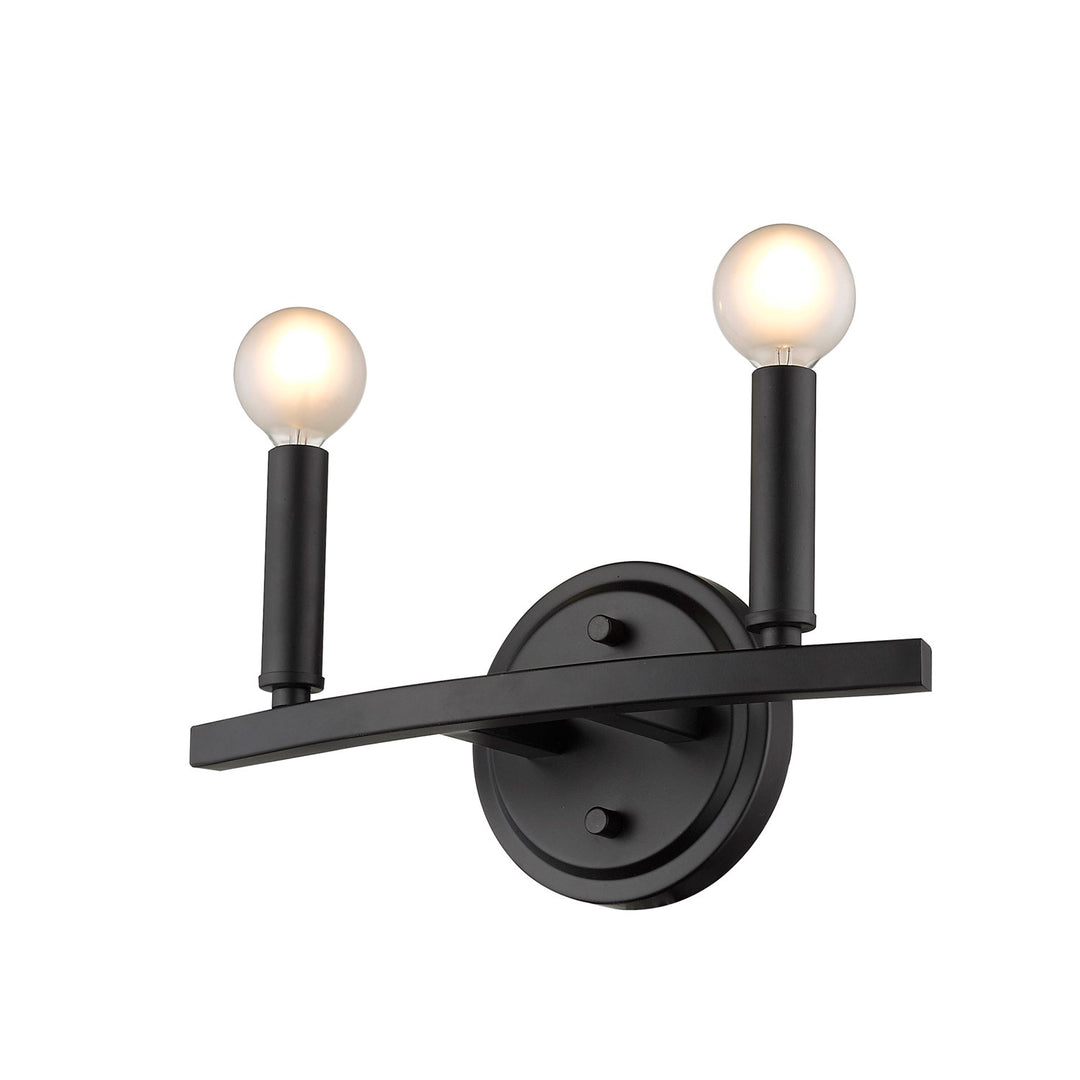 2-Light Matte Black Vanity