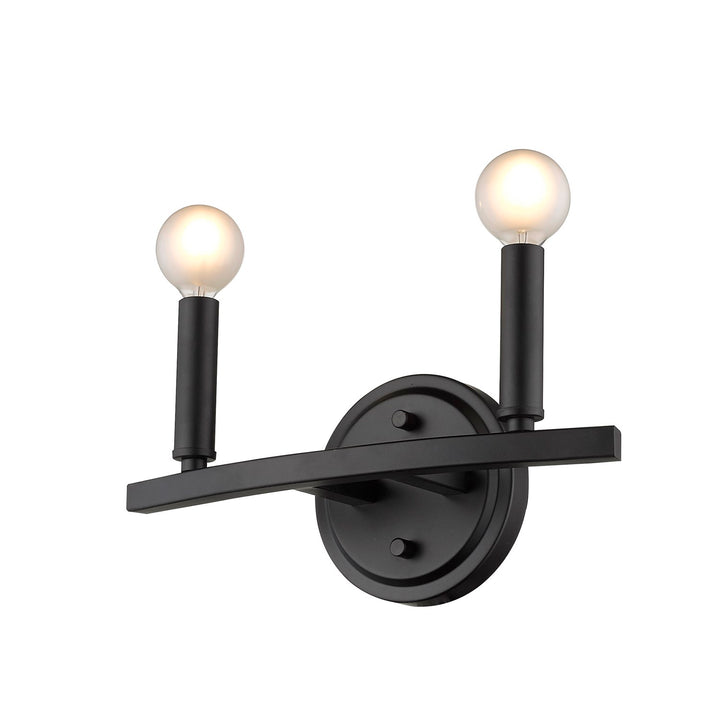 2-Light Matte Black Vanity