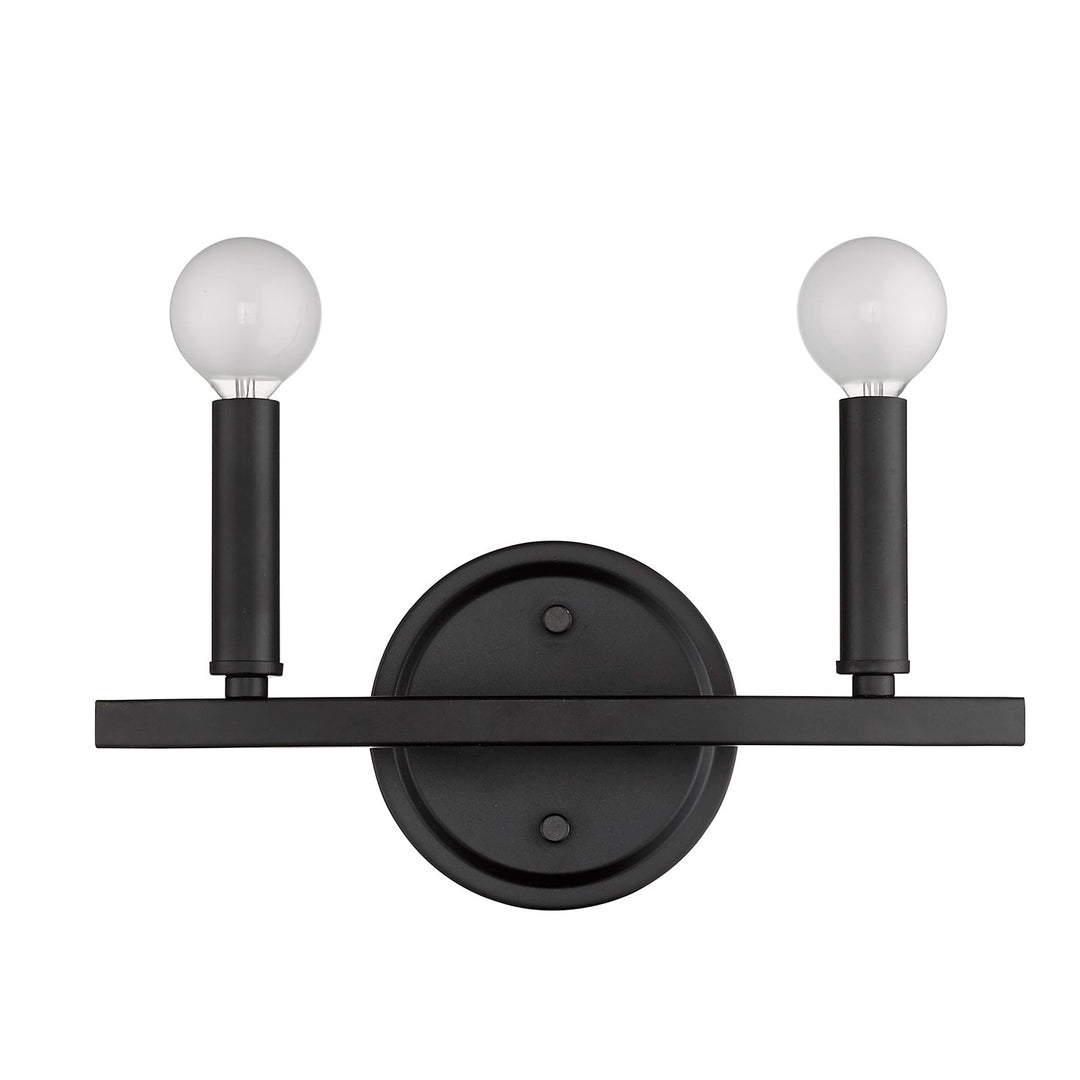 2-Light Matte Black Vanity