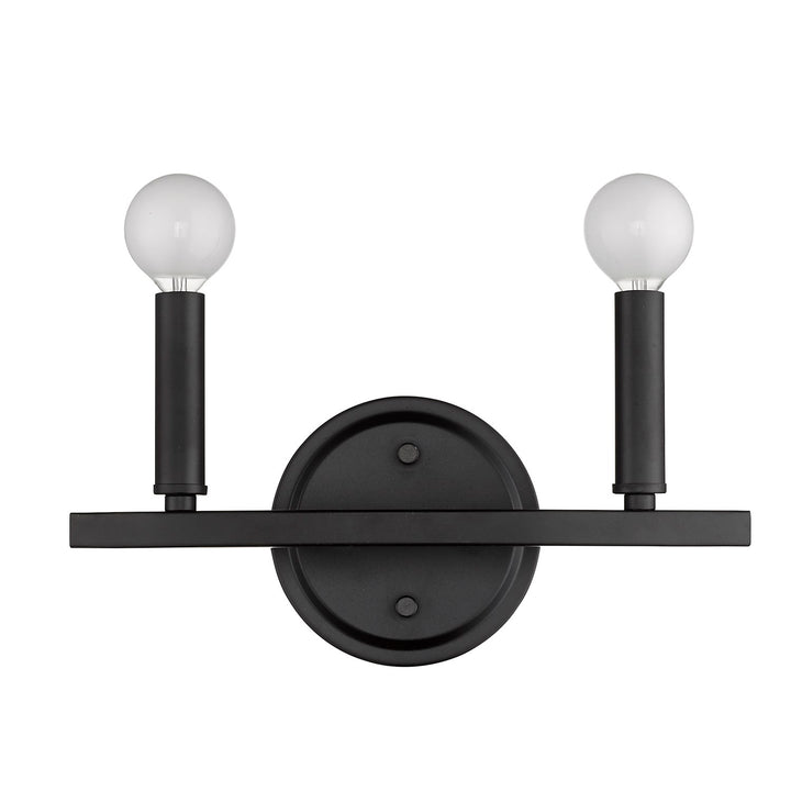 2-Light Matte Black Vanity