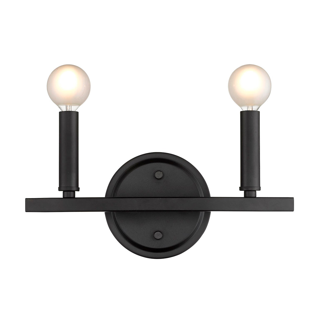 2-Light Matte Black Vanity