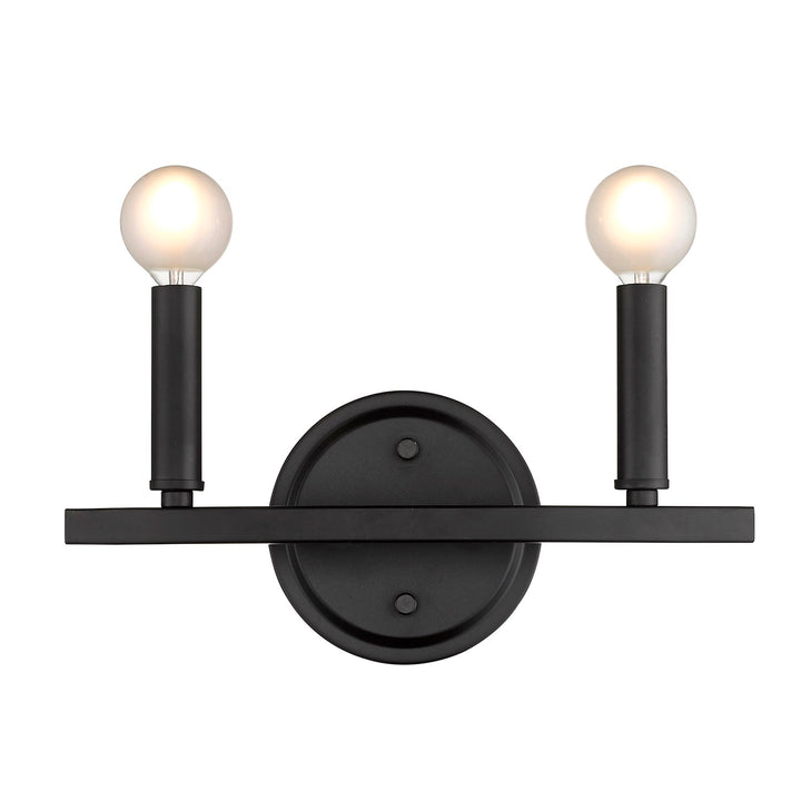 2-Light Matte Black Vanity