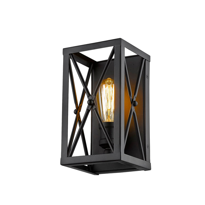 1-Light Matte Black Sconce