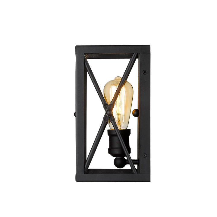 1-Light Matte Black Sconce
