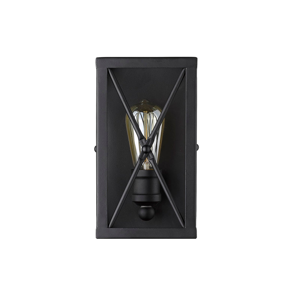 1-Light Matte Black Sconce