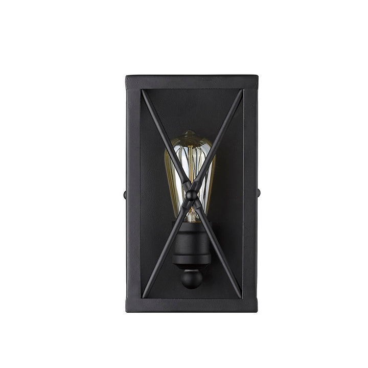 1-Light Matte Black Sconce