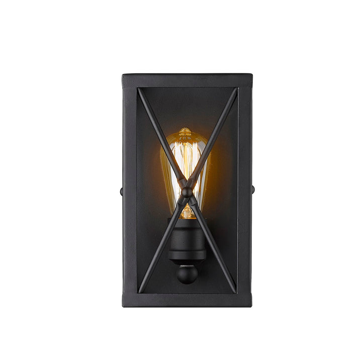 1-Light Matte Black Sconce