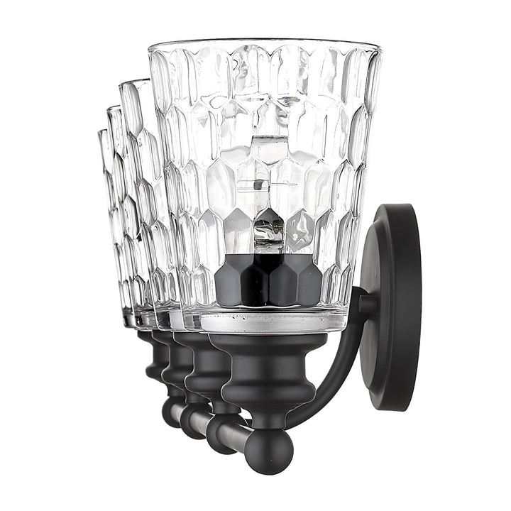 4-Light Matte Black Vanity