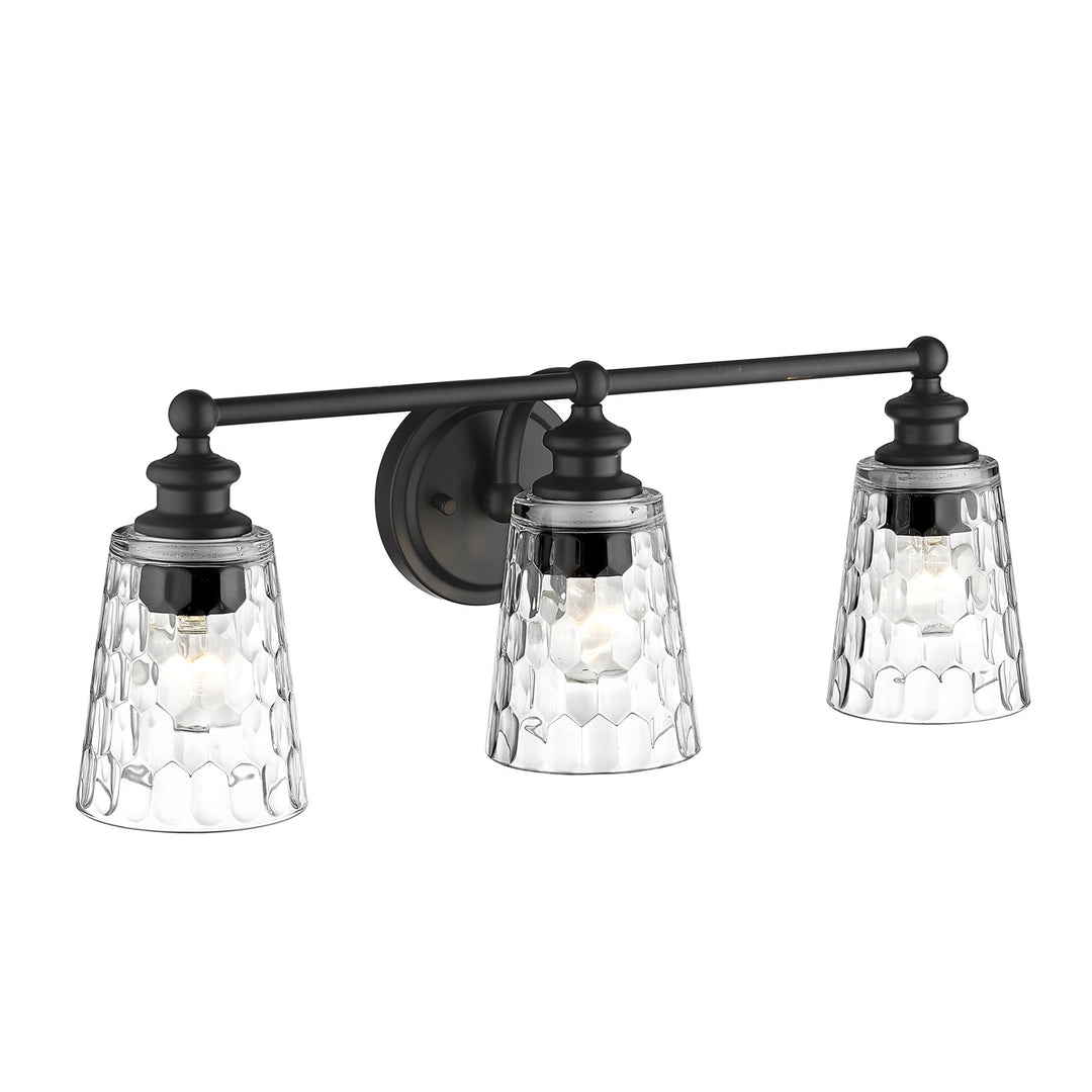 3-Light Matte Black Vanity