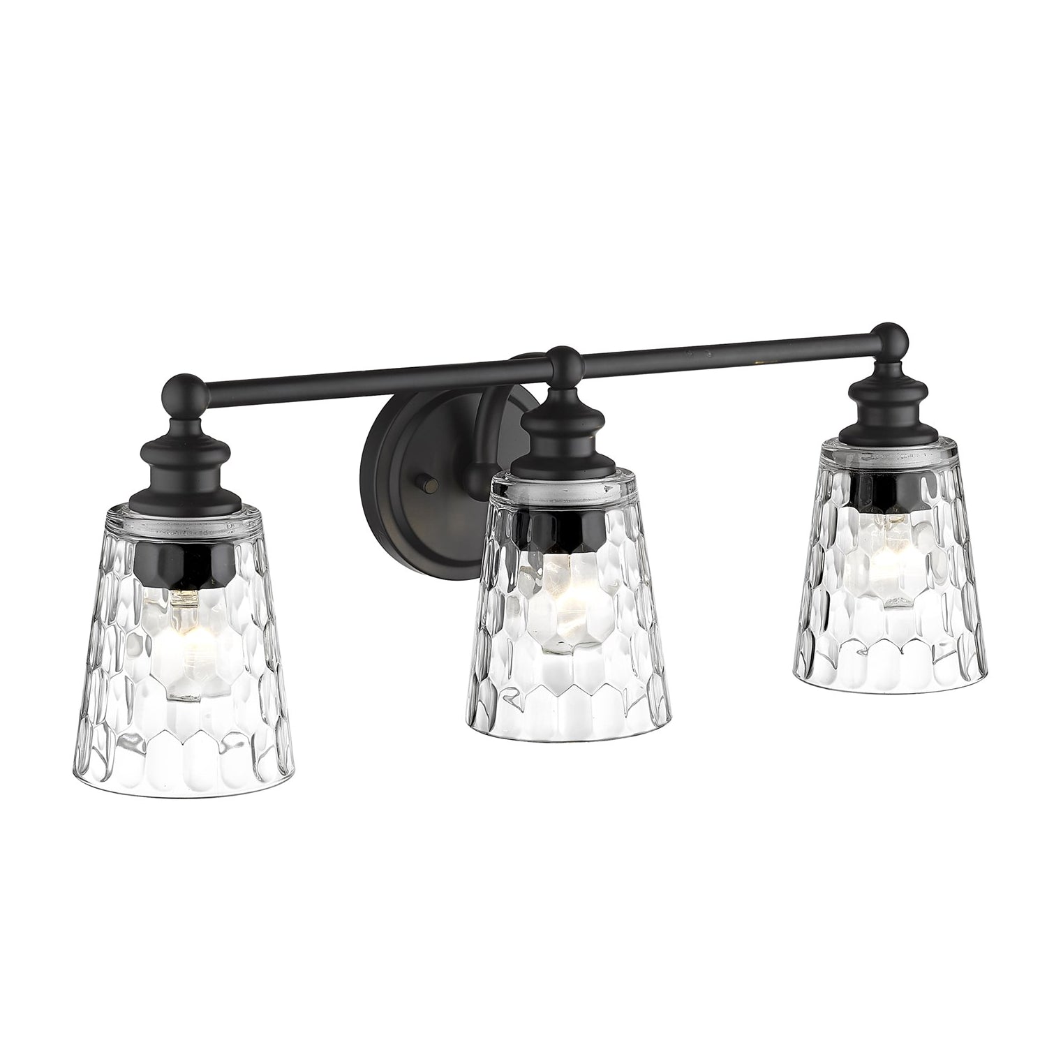 3-Light Matte Black Vanity