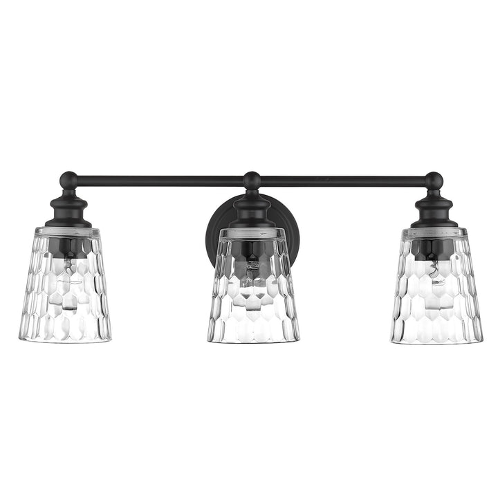 3-Light Matte Black Vanity