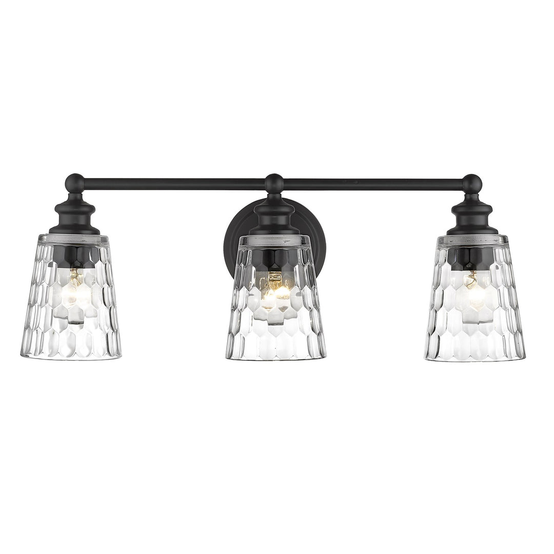 3-Light Matte Black Vanity