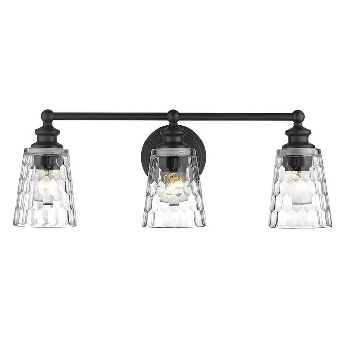 3-Light Matte Black Vanity
