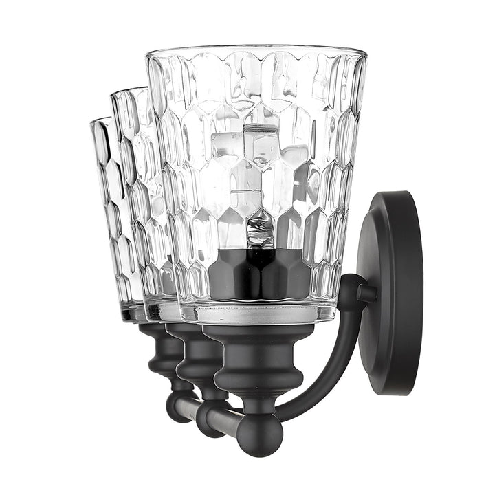 3-Light Matte Black Vanity