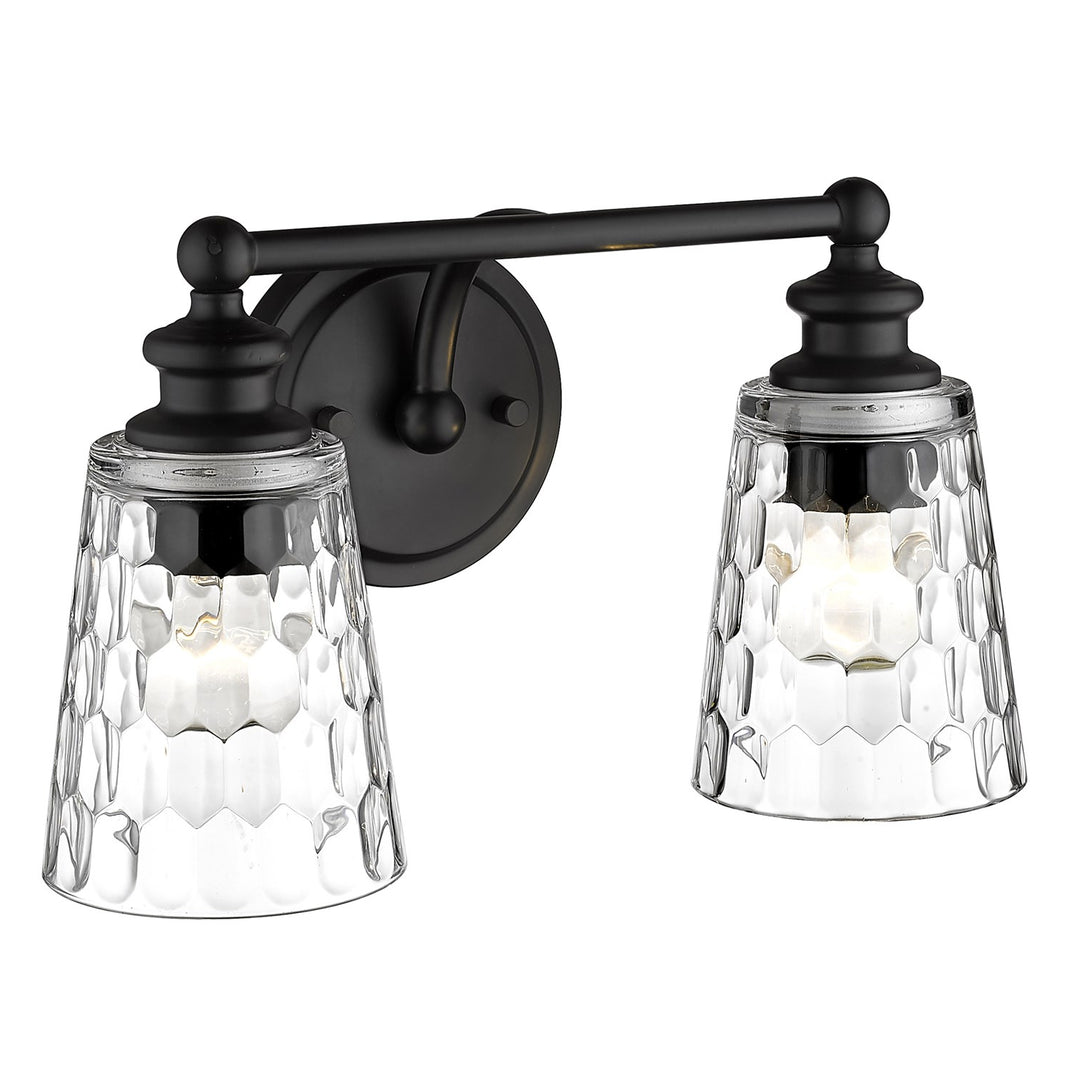 2-Light Matte Black Vanity