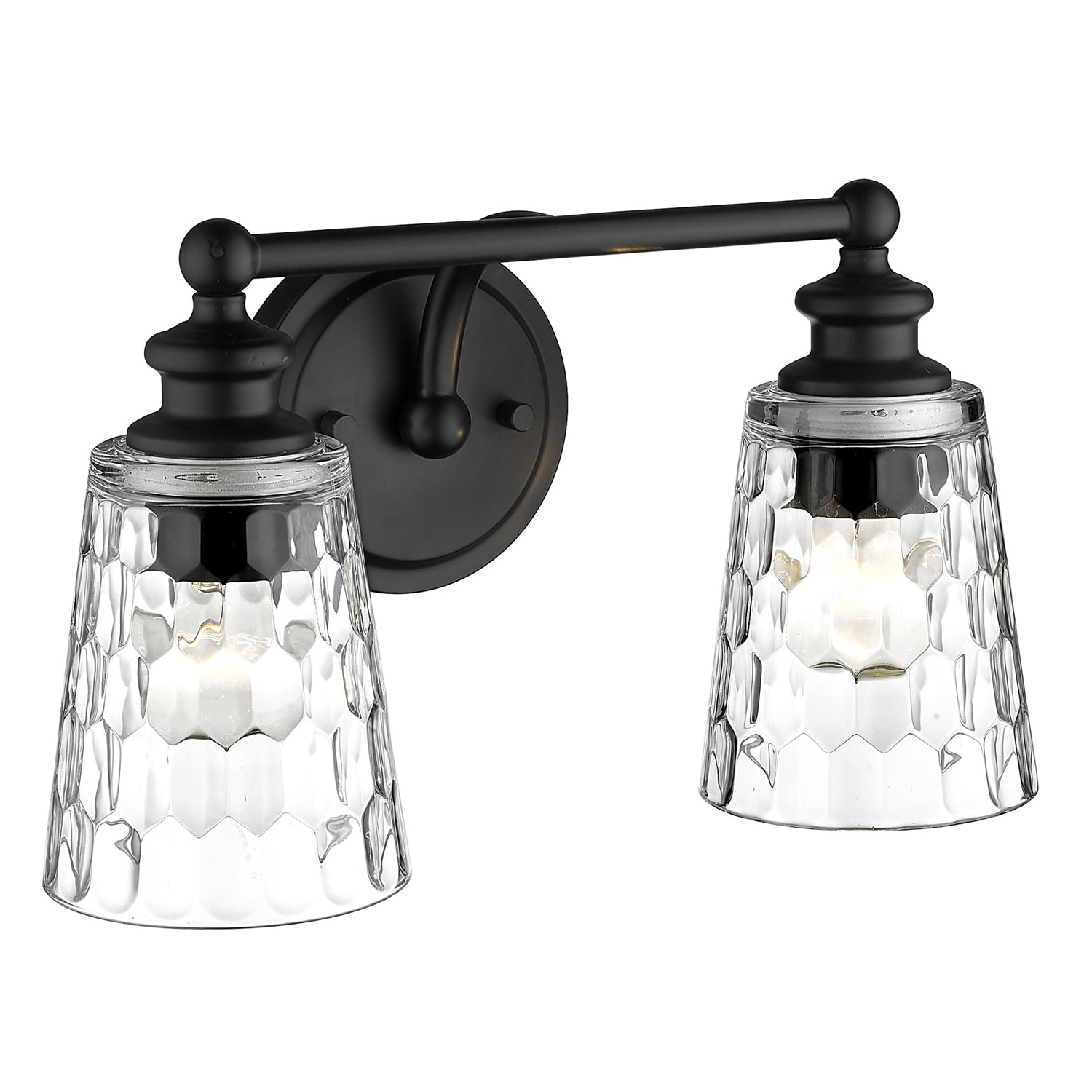 2-Light Matte Black Vanity