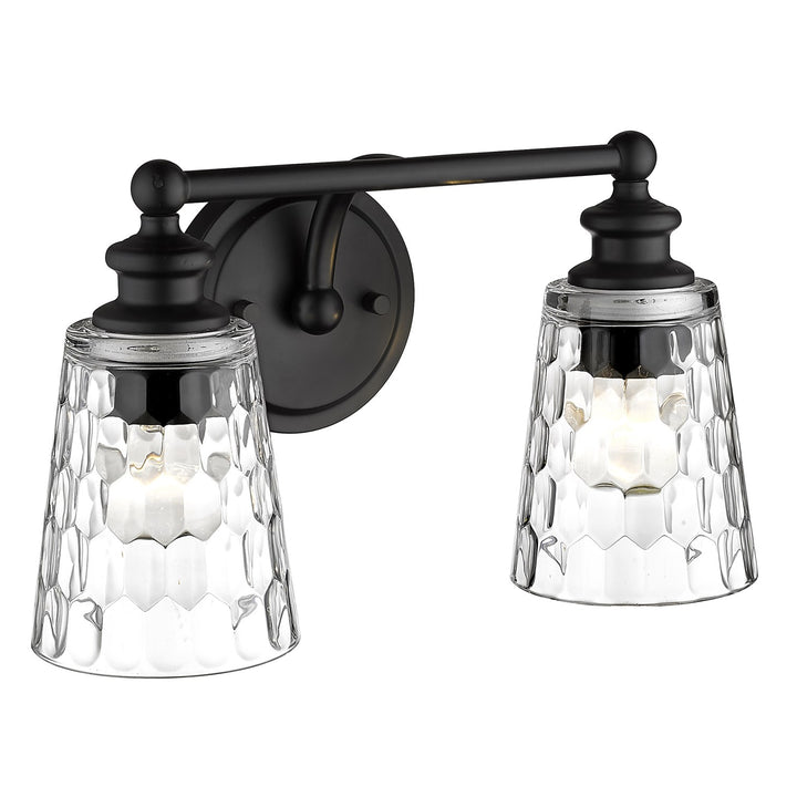 2-Light Matte Black Vanity