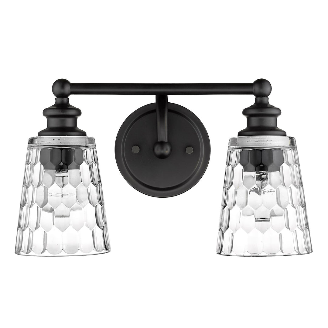 2-Light Matte Black Vanity