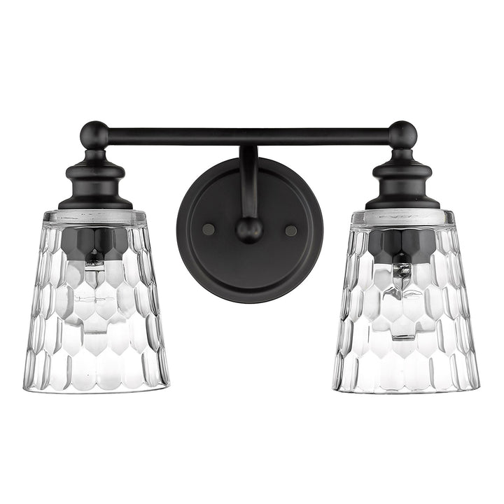 2-Light Matte Black Vanity