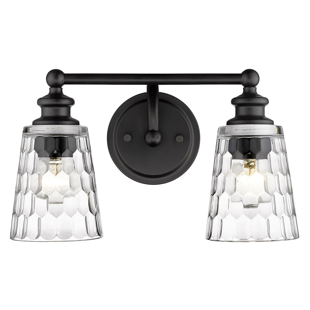 2-Light Matte Black Vanity