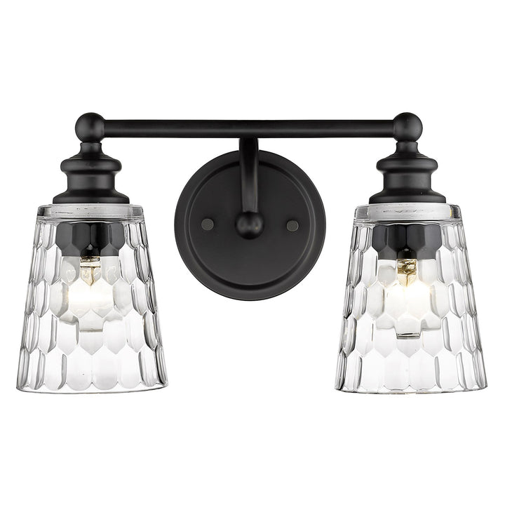 2-Light Matte Black Vanity
