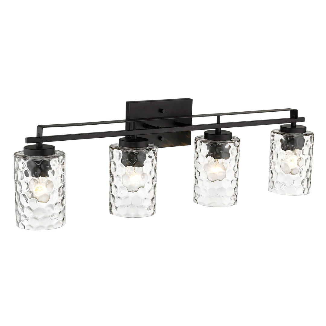 4-Light Matte Black Vanity