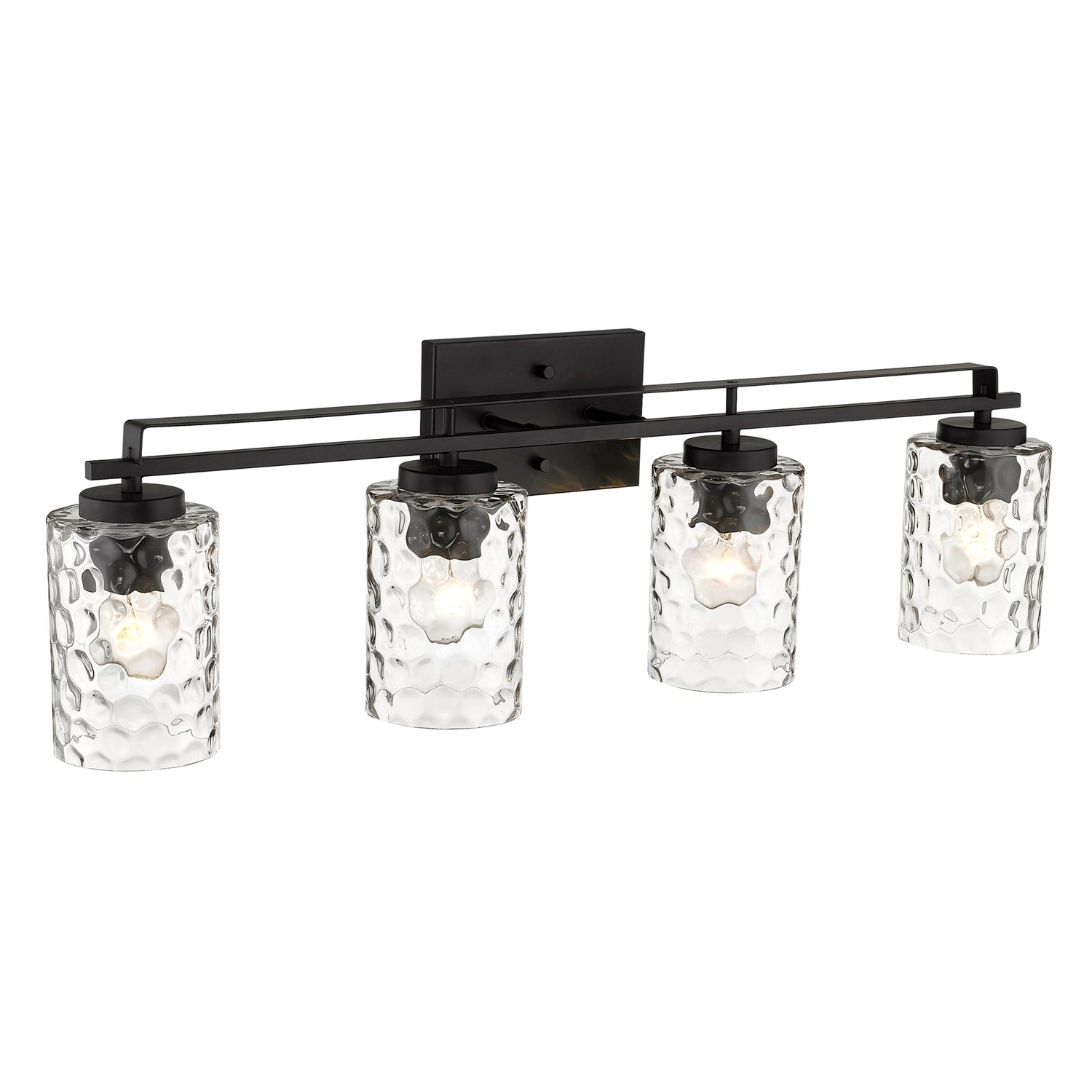 4-Light Matte Black Vanity