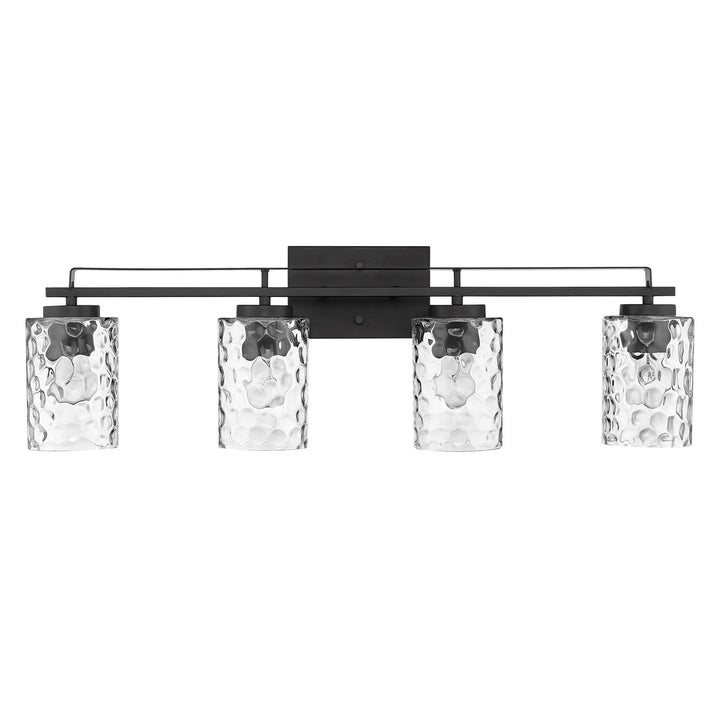4-Light Matte Black Vanity