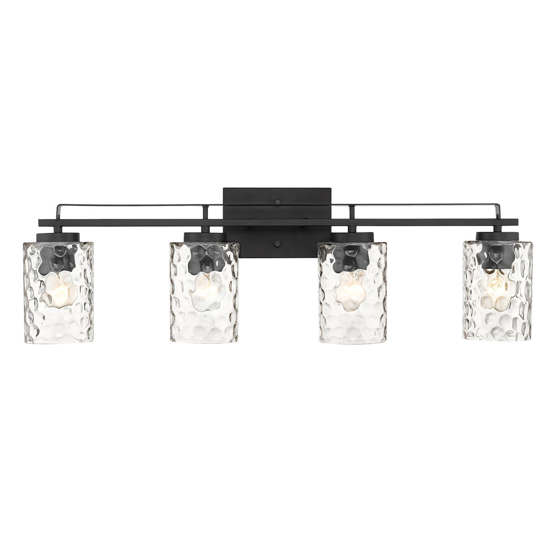 4-Light Matte Black Vanity