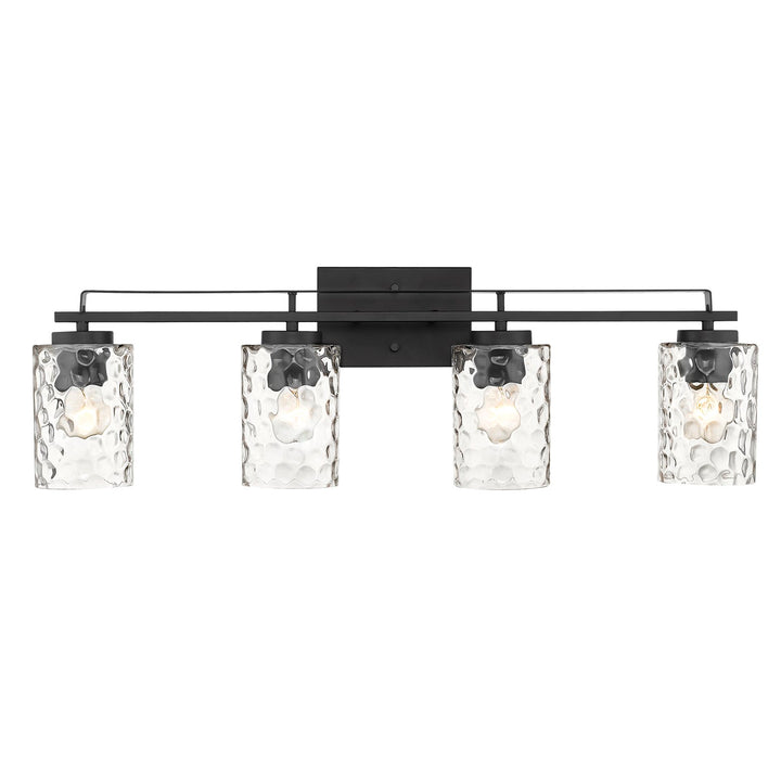 4-Light Matte Black Vanity