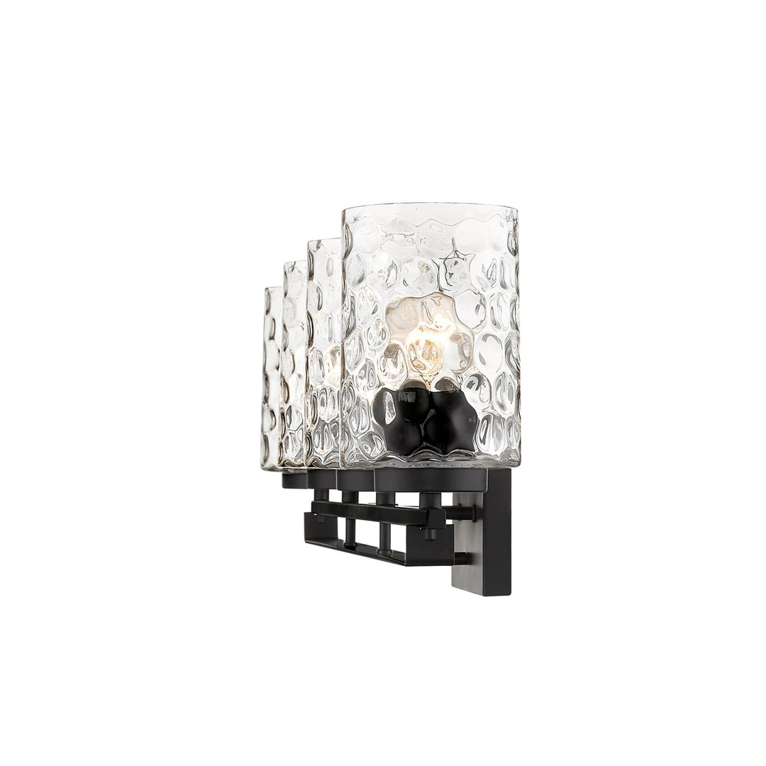4-Light Matte Black Vanity