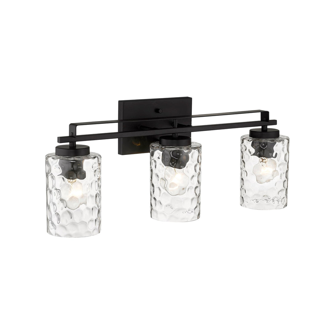 3-Light Matte Black Vanity